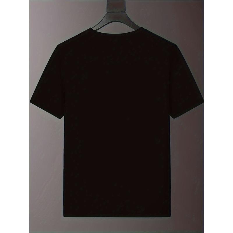 European sizes Trendy Printed Men's T-Shirt Summer Casual Versatile Top