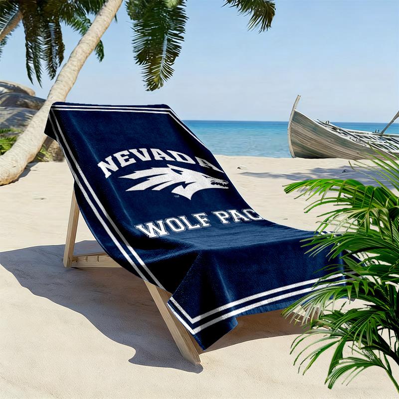 Nevada Wolf Pack Print Beach Towel, Large Soft Quick Dry Towel for Beach Camping Swimming