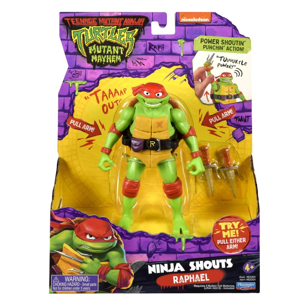 Teenage Mutant Ninja Turtles Playmates Toys Teenage Mutant Ninja Turtles Mutant Mayhem 5.5-inch Raphael Deluxe Ninja Scream Figure