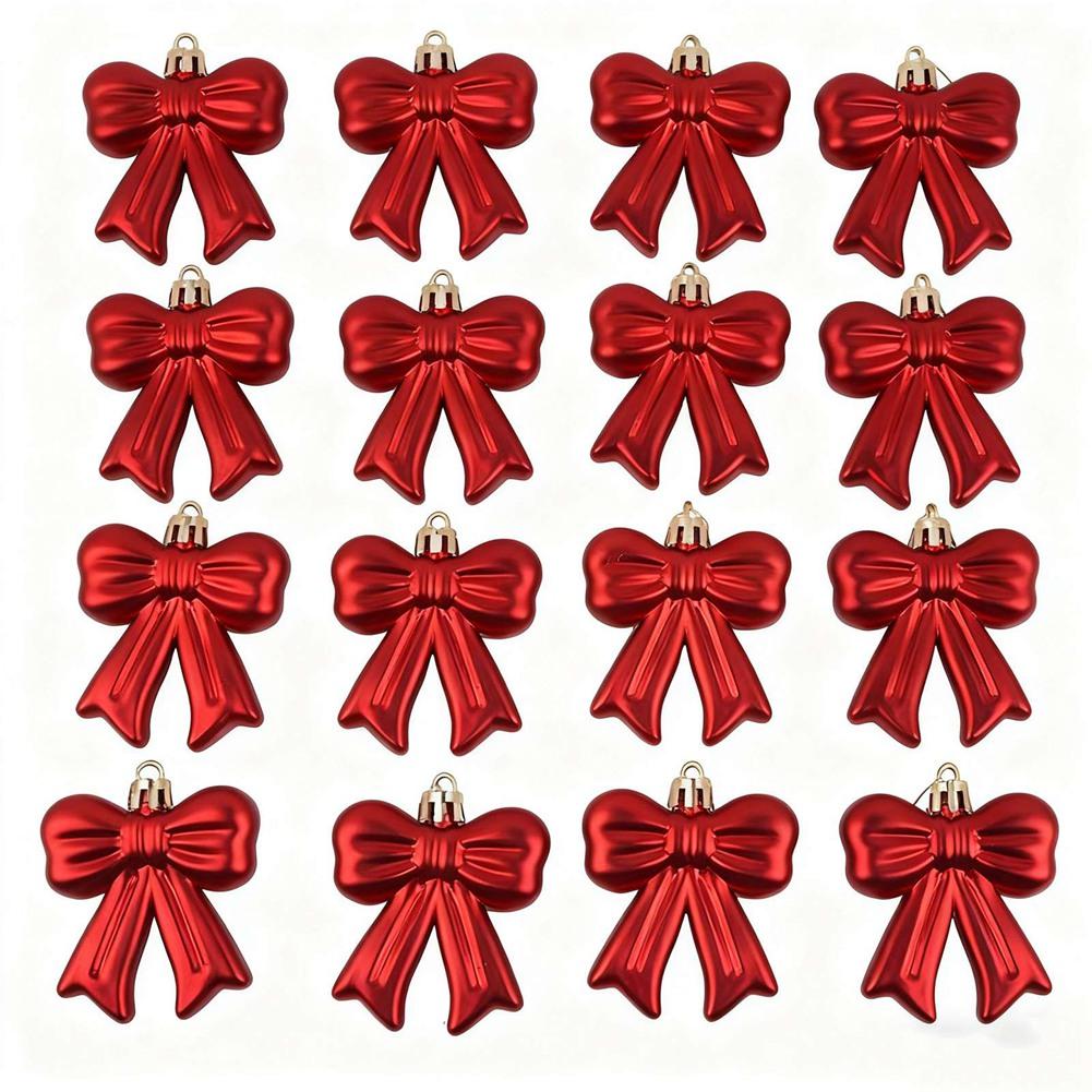 12 Pcs Pink Bow Ornament for Christmas Tree 3D Coquette Bow Hanging Bowknot Hanging Decoration for Xmas Tree Wedding Decor