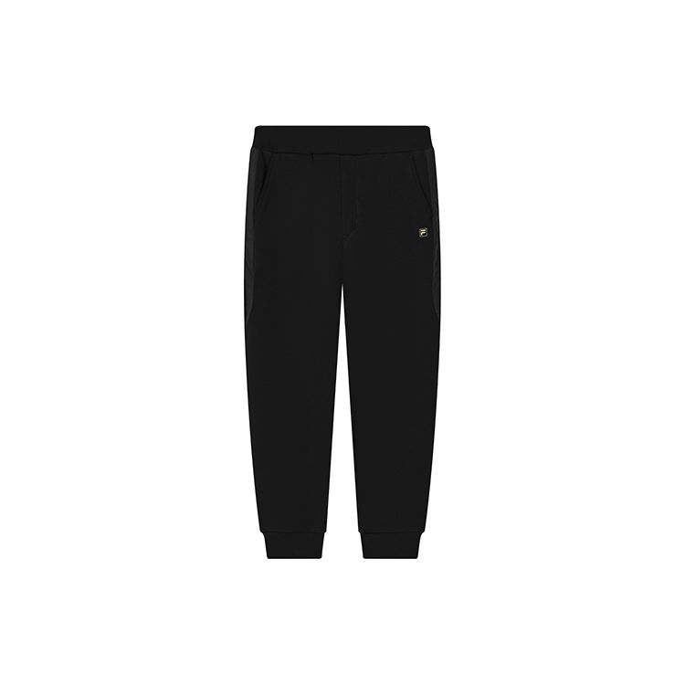 

Fila Однотонные вязаные повседневные брюки с манжетами, мужские, черные F51M248601FBK M