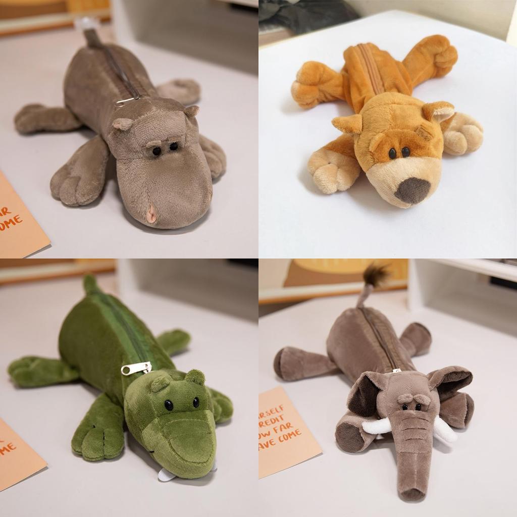 Plush Animal Pen Case With Large Capacity For Students And Office Supplies