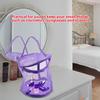 Portable Storage Bag Cylinder Mesh Wool Yarn Convenient Exquisite Container Handbag (Purple)