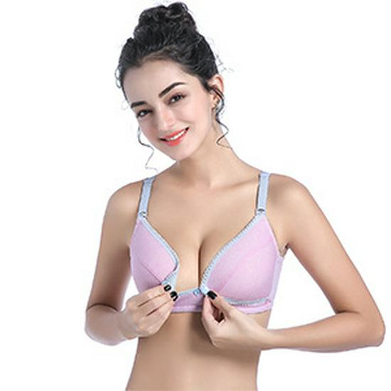 Plus Size Seamless Hands-Free Nursing Bra - Wire-Free, Front-Open