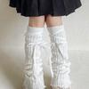 Cubrepiernas de Punto JK con Correa Estilo Ballet Calcetines para Piernas Calentadores Dulces para Niños Otoño/Invierno