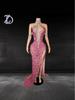 2026 Spring Arrival: Pink Sequin Mermaid Evening Gown for Banquets and Events
