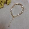 Baroque Special-shaped Pearl 14K Gold Bracelet Niche Ins Sense Retro French Cold Wind Bracelet Gift