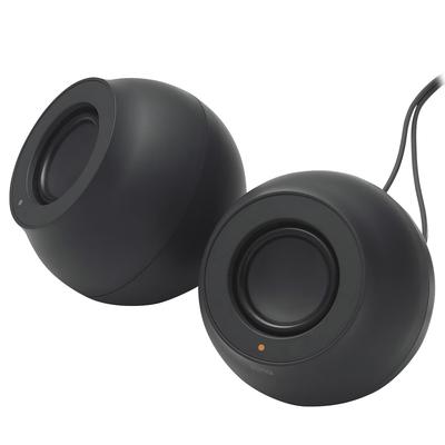 Elecom PC Speaker, USB Powered, High Output, USB C/USB-A/Bluetooth/3.5mm Mini Plug Connections, 4.4W, with Volume Controller, Black, SP-P10CUBBK