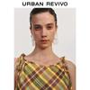 UR 2025 Fall Retro Plaid A-Line Mini Dress