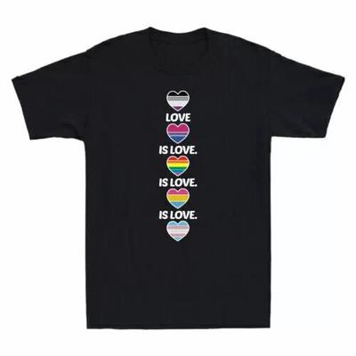 Herren- und Damen-T-Shirts Liebe Ist Liebe Pride Lustiges Geschenk-Shirt Baumwoll-T-Shirt