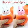 2pcs Squishy Carrot Rabbit Squeeze Telescopic Toys Kids Children's Radish Rabbit Cup Pinch Music Toy Creative Stress Relief Gift