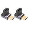 90 Degree USB C Adapter Male To Female 40Gbps 100W Aluminum Alloy USB C Right Angle Adapter for Transmission Charge