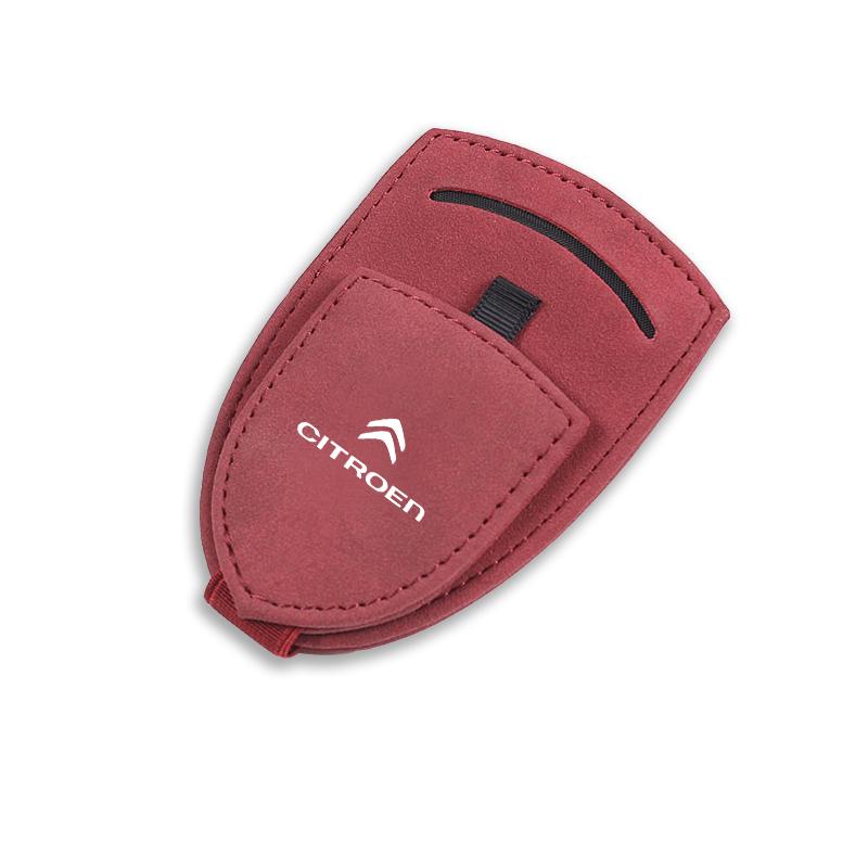 Suede Glasses Clip Car Sun Visor Card Ticket Clamp Fastener For Citroen e-C3 e-C4 X C5X C3 C4 Cactus Picasso C-Crosser C6 C1 C2 akr256
