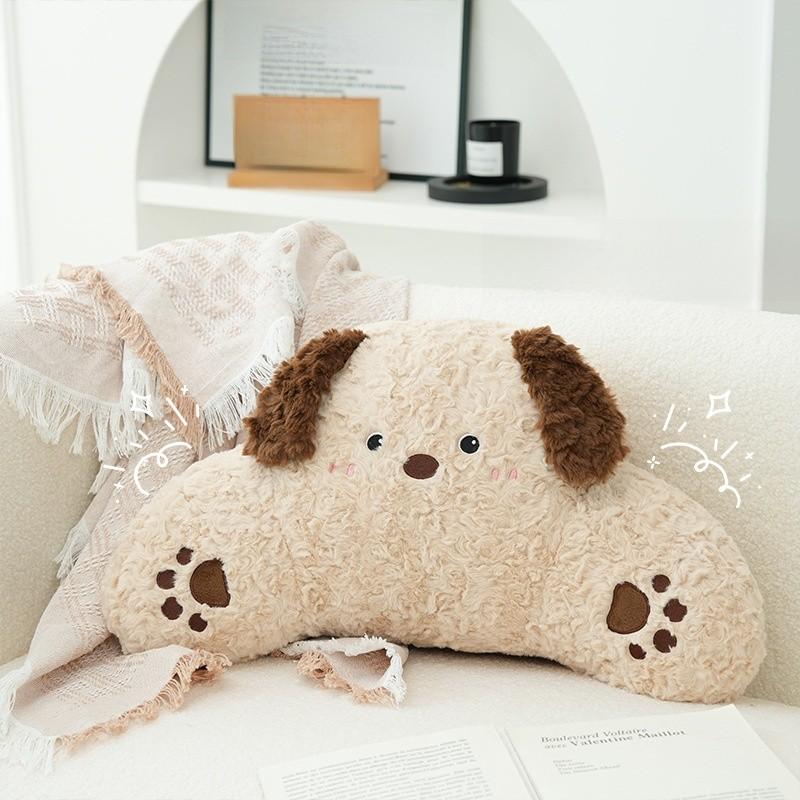 Cartoon Dog Cushion Plush Soft Office Lumbar Pillow For Relaxing Lounge Decor