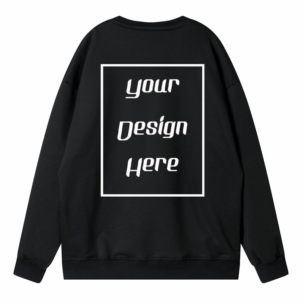 Koreanischer Trend Unisex Locker Schulter Sweatshirts Kundenspezifischer Musterdruck Herren und Damen Hoodie Langarm Rundhals Pullover Sportliche und Edle Kleidung