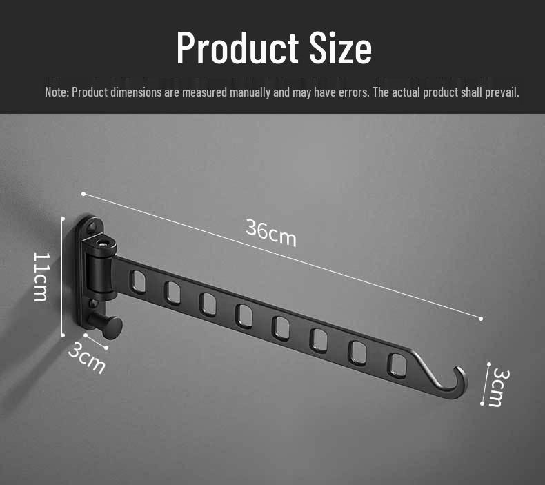 Invisible Wall-Mounted Folding Clothes Rack - No-Drill Bathroom or Balcony Storage Solution