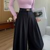Old Money Style Womens Wide Leg Pants With Belt For Casual Chic Fashion