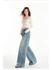 Xintang Women's 2025 High Waist Retro Wide Leg Jeans