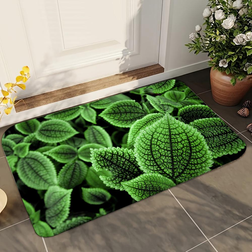 

1pc Leaf Doormat Absorbent Anti Slip Carpet for Bathroom Kitchen Home Decor Floor Mats 40x60cm