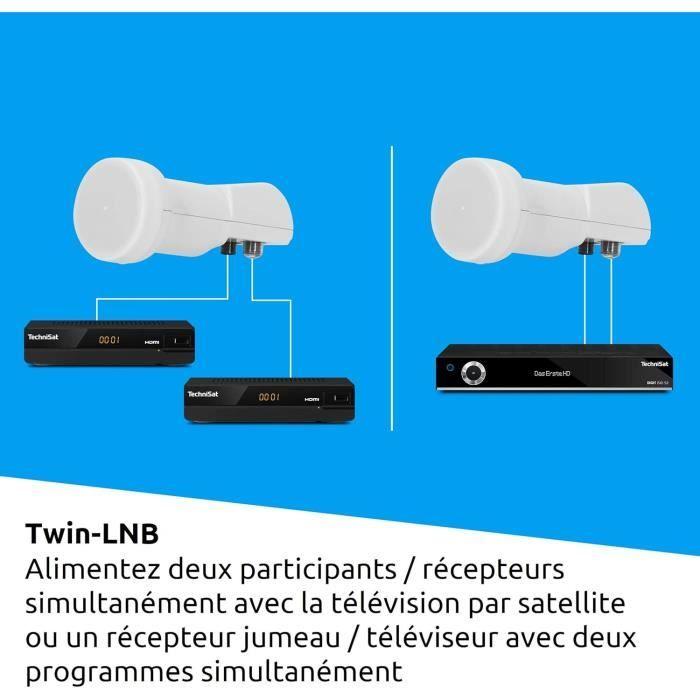 Antenne parabolique - TECHNISAT - TECHNITENNE 60 - 60 cm - Double LNB - Réception Ultra-HD
