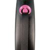 Laisse enroulable - FLEXI - Design Noir/Rose - 5m - Pour chiens jusqu'à 50kg - Nylon