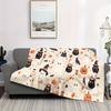 Cozy Halloween Flannel Throw Blanket - Cute Pumpkin, & Bat Design | Soft & Warm for Sofa, Bed, Office, Travel