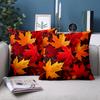 1 Pieces -2D Flat Printing Autumn Maple Leaf Pattern Throw Pillows Polyester Pillowcase Sofa Decorative Cushion Cover