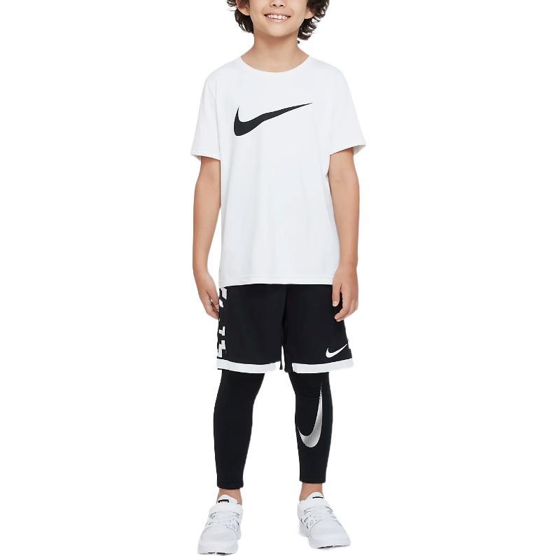 Nike Kids Logo Print Training Casual Knit Sports Pants Kids bottoms Black DV3245-010