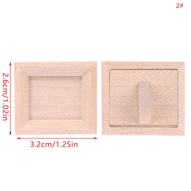 1Set 1:12 Dollhouse Miniature Photo Frame With Rear Cover Simulation Furniture Model Living Scene Decor Toy Doll House Accessories