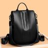 Women's Large-capacity Hand-held Trendy Bag, Versatile, Fashionable and Casual Soft Leather Backpack, Schoolbag