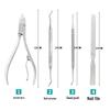 4-Piece Stainless Steel Nail Clippers & Scissors Set for Manicure 8717