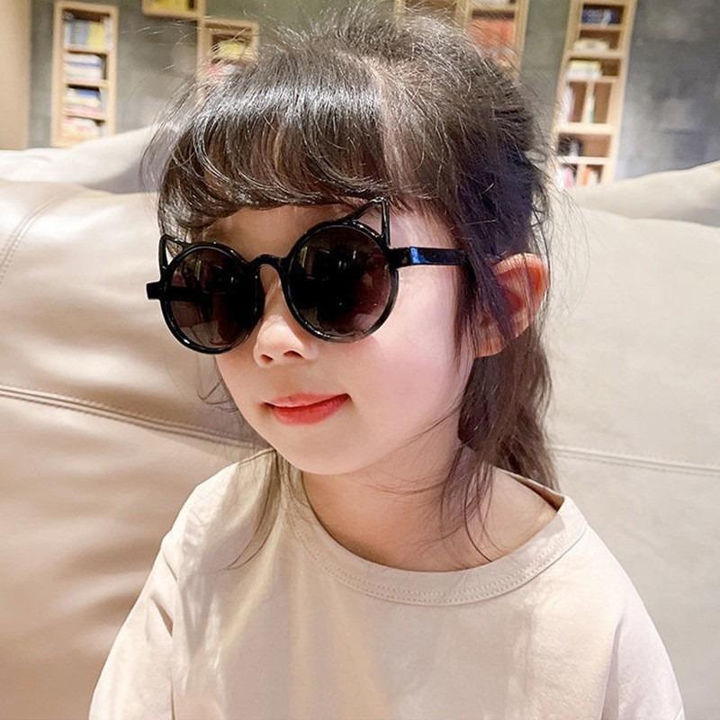 Children's New Fashion Cat's Ears Sunglasses Girls Cute Cat Ear Sun Glasses Super Cute And Adorable Glasses