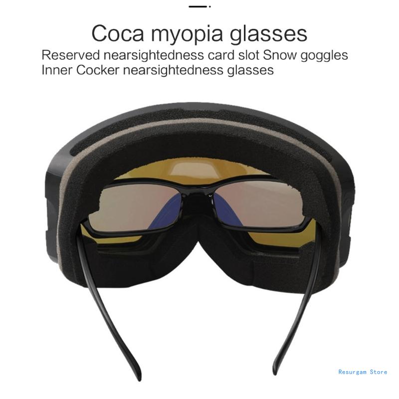Gogle narciarskie Anti-Fog, dwuwarstwowe, gogle narciarskie, gogle snowboardowe z ochroną UV