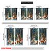 2pcs,2D plane printing Contemporary Curtains Forest Animals Christmas Woodland Festive Versatile Polyester Fabric (without rod)