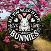 2D Flat 20cm Happy Valentine's Day Rabbit Wooden Wall Hanging Decor - Car Balloon Universal Holiday Wooden Pendant, Home Decoration Welcome Sign Party