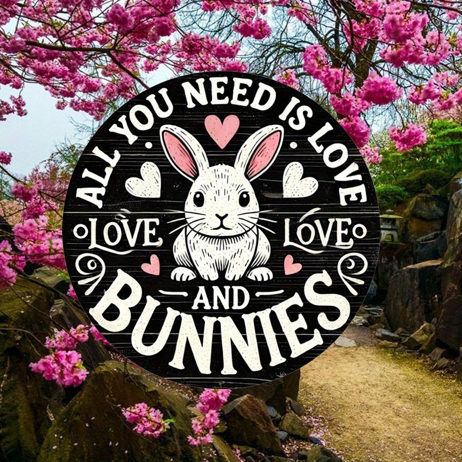 2D Flat 20cm Happy Valentine's Day Rabbit Wooden Wall Hanging Decor - Car Balloon Universal Holiday Wooden Pendant, Home Decoration Welcome Sign Party