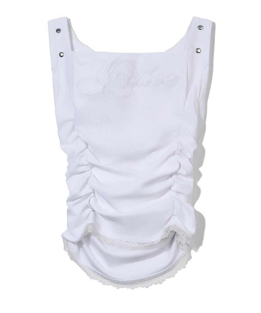 YOUHEE Halter Hoodie Sleeveless_White
