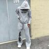 Unisex Hip Hop Hoodie met Plus Fluweel en Wijde Broek Set