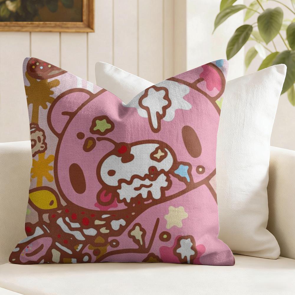 Cartoon Ggloomy Cushion Cover Eco Linen Pillow Case DoubleSided Print Breathable Durable Zipper Home Decor Gift
