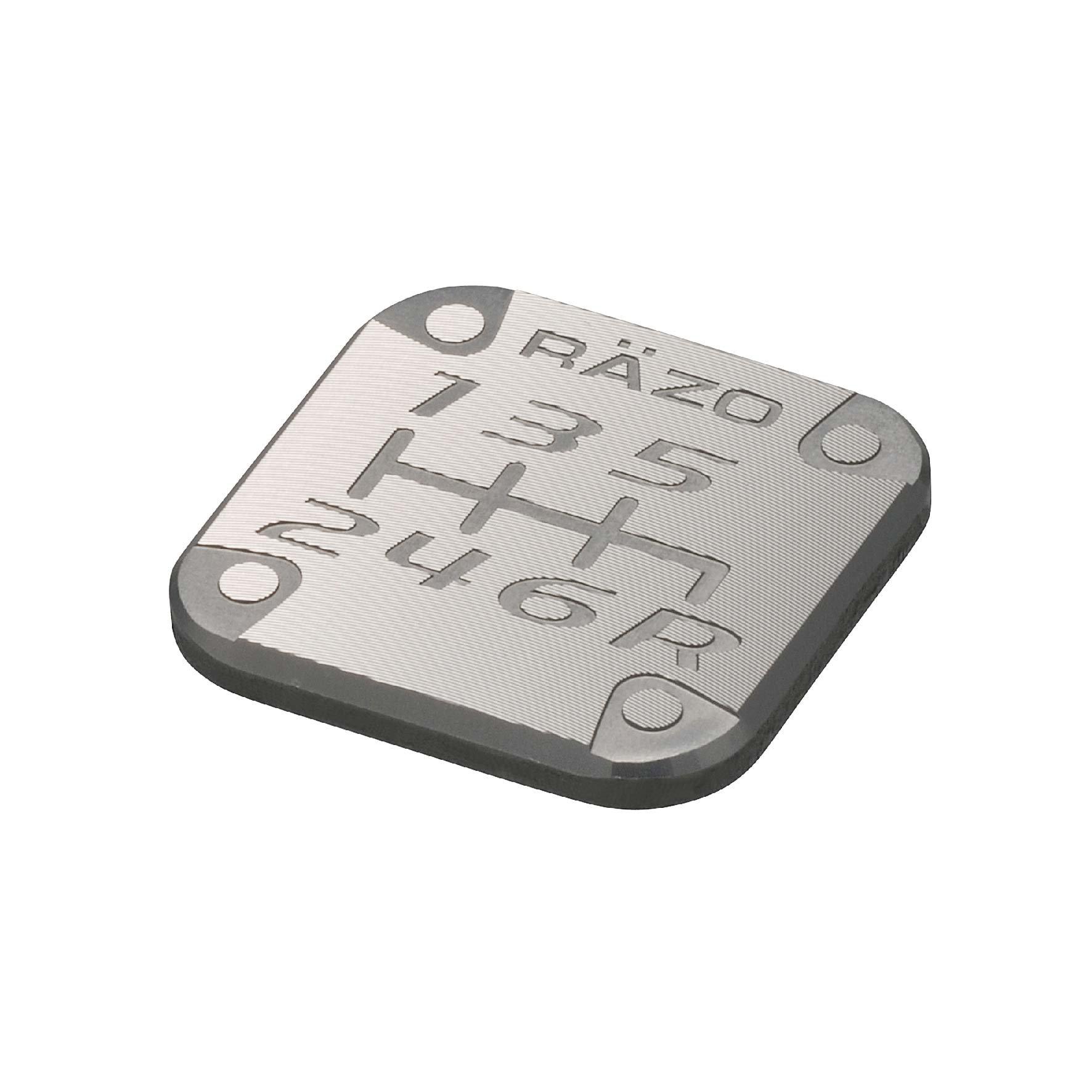 

CARMATE Аксессуар для ручки переключения передач Значок с узором RAZO MT6N Алюминий Цвет светлый оружейный металл МТ Автомобиль RB10 6-ступенчатая