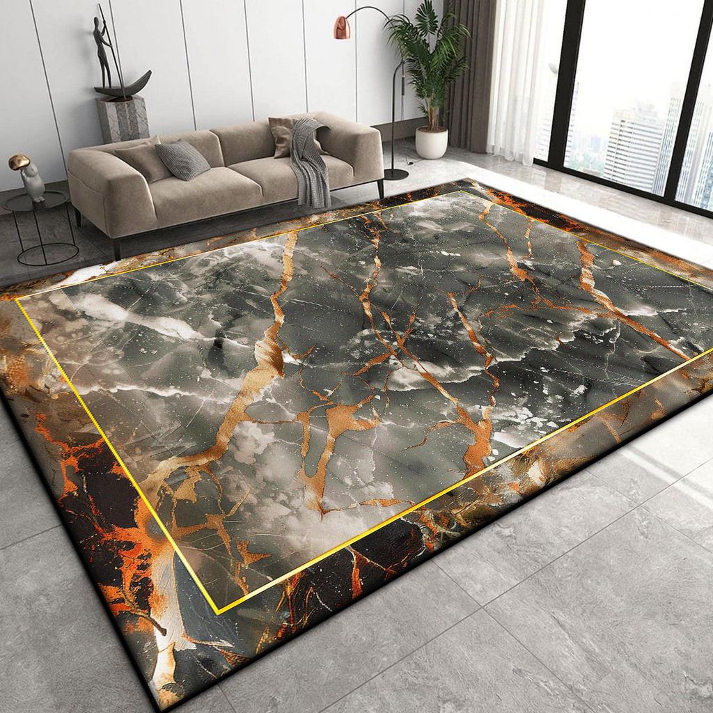 Luxury Marble Decoration Home Mat Living Room Floor Large Area Non-slip Carpets 200x300 Bedroom Bedside Easy Cleaning Plush Rugs