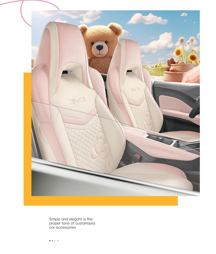 Breathable Fabric Linen Car Seat Covers for BYD Seagull (Five-Seater, Universal Fit)