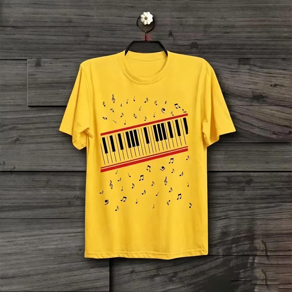 Michael Jackson Movie MJ Beat It Piano Printed T Shirt Casual Cotton Oversized Unisex Unisex Y2k Casual HighQuality Streetwear Tees