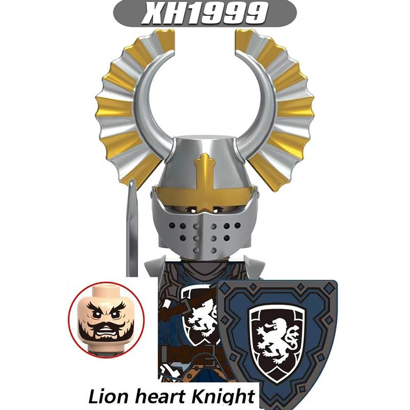 Mittelalterliche Ritter Serie Figuren Bausteine Krieger Soldaten Wachen Löwenherz Krankenhaus Deutscher Ritter Schlacht Hirte Kindergeschenk