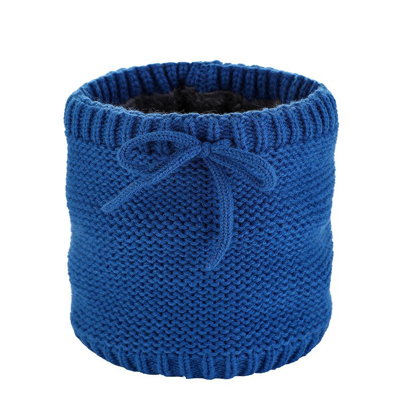 Winter New Wool Neck Cover Fleece Scarf Windproof Mask Solid Color Knitted Twist Hat Warm Scarf