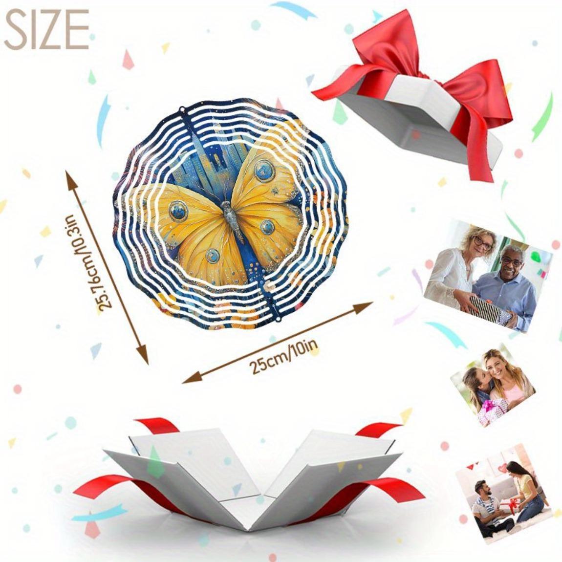 

Fireworks Butterfly Wind Spinner 3D Metal Hanging Garden Decor for Outdoor Indoor No Power Required Easy to Install