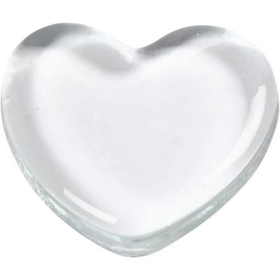 Glass Heart To Decorate - 6.5 X 6.5 Cm - Transparent