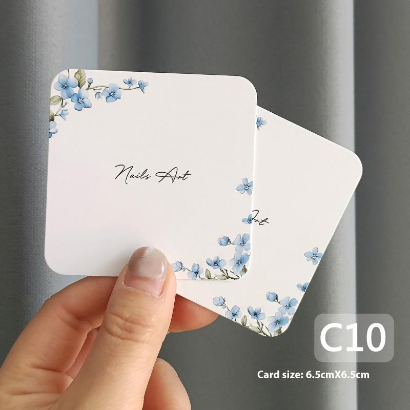 20 Sheets Press On Nail Bottom Flower Pattern Cardboard Photo Prop Handmade False Nail Art Tips Display Show Card Manicure Tools