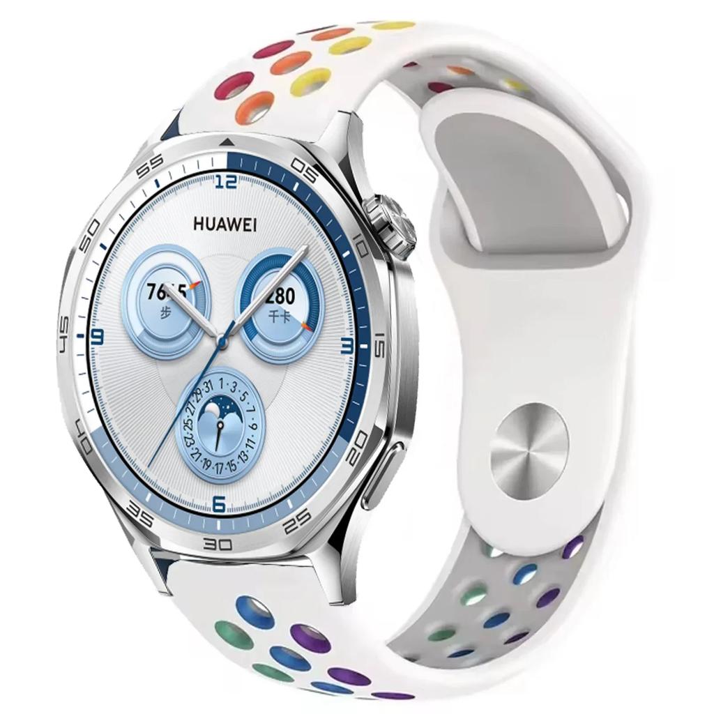 22mm 20mm 18mm Silicone Strap For Huawei Watch GT5/4/3 Pro 46mm Two-color Wristband Huawei Watch GT5 Pro 42mm GT4-5 41mm Correa