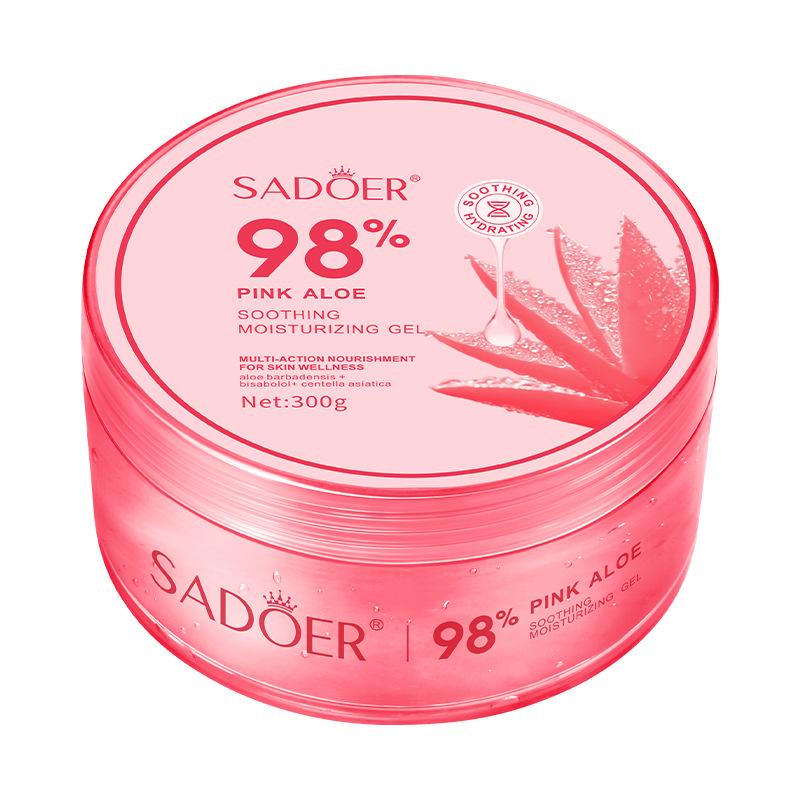 Pink Aloe Vera Soothing Moisturizing Gel 300g Moisturizing Aloe Vera Gel Skin Care Products 300G